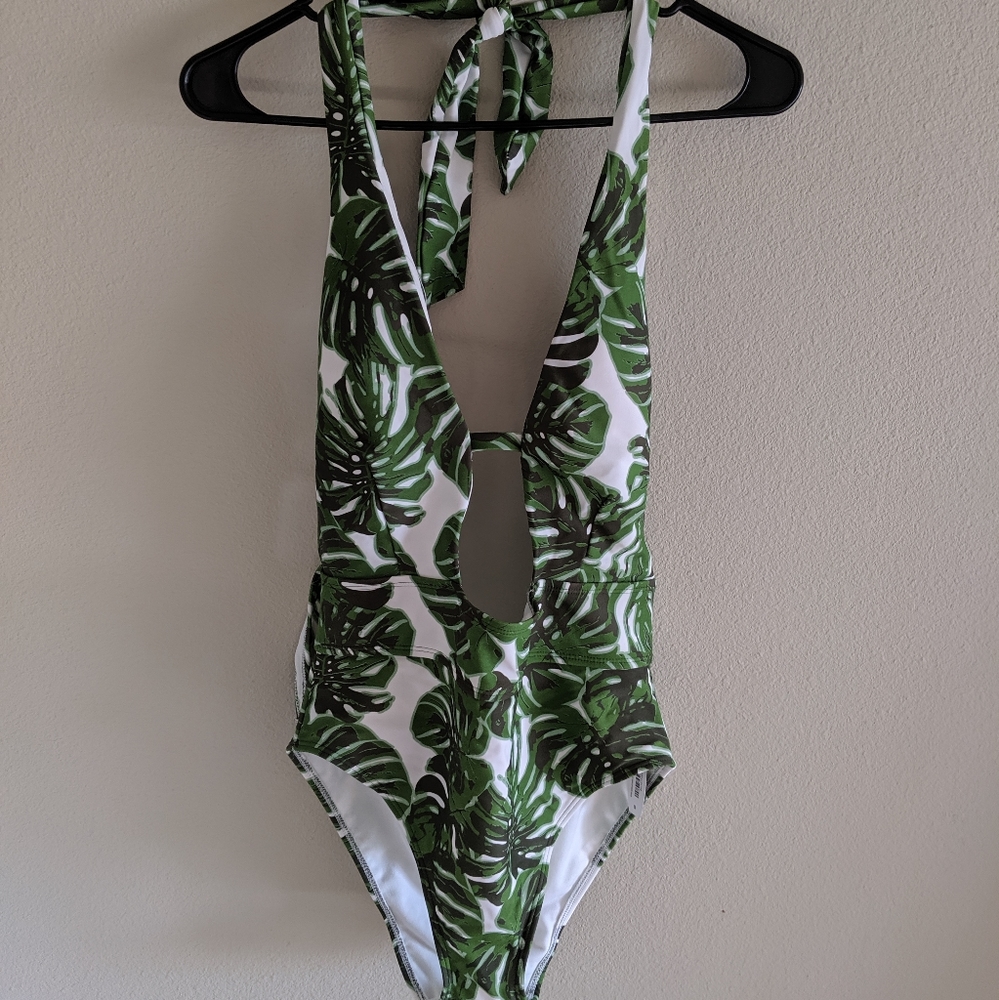 ADORE ME Palm leaf one piece NWT